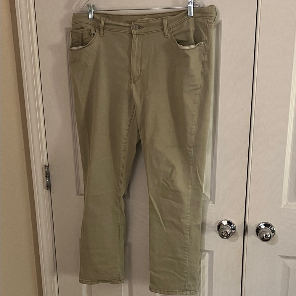 Women's Straight Leg Jeans - Tan